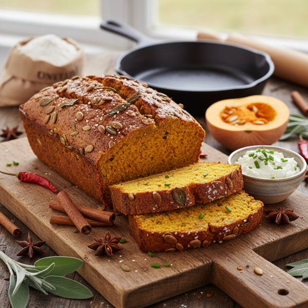 Savory Spiced Pumpkin Bread recipe