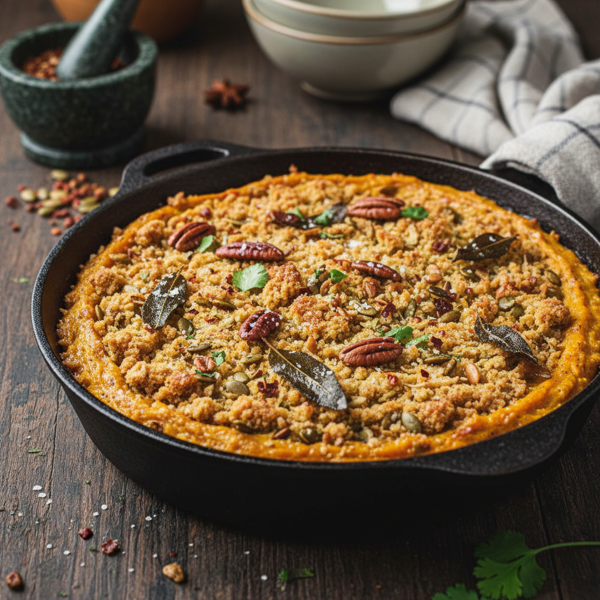 Savory Spiced Pumpkin Crunch recipe