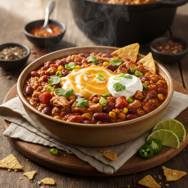 Savory Spiced Turkey Chili Delight recipe