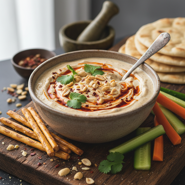 Savory Spicy Peanut Yogurt Dip recipe
