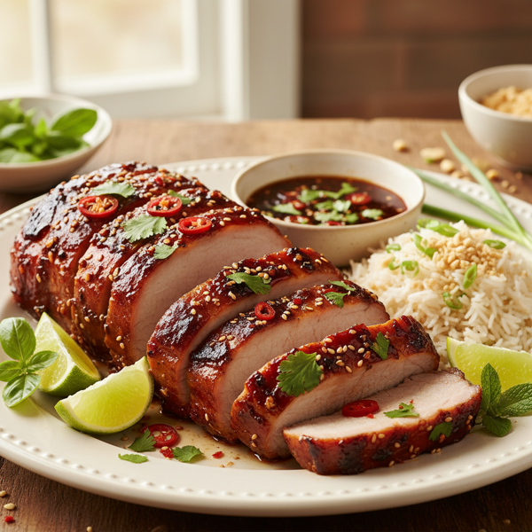 Savory Spicy Thai Glazed Boneless Pork Loin recipe