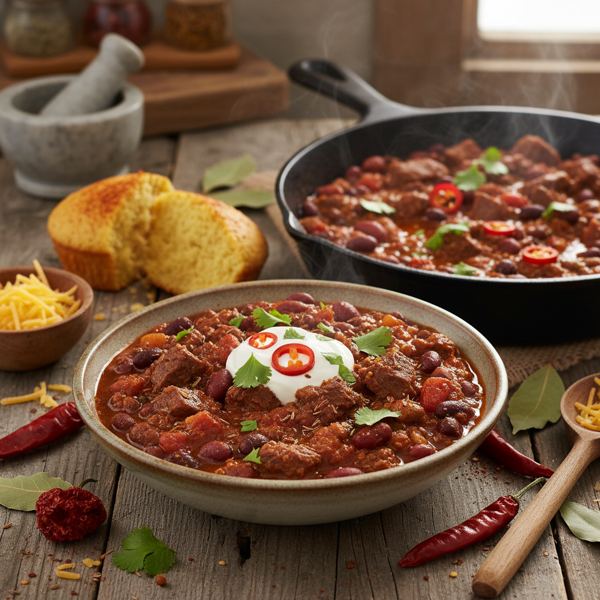 Savory Spicy Venison Chili recipe