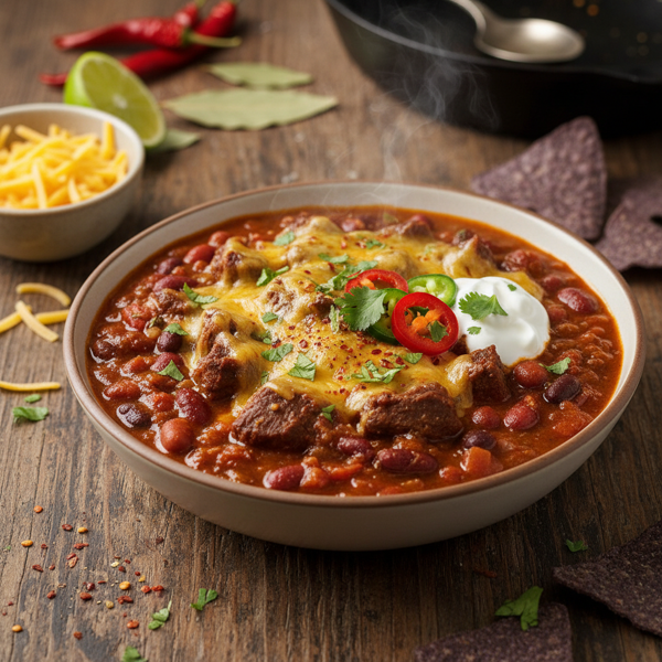 Savory Spicy Venison Chili Delight recipe