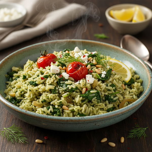 Savory Spinach Rice Delight recipe