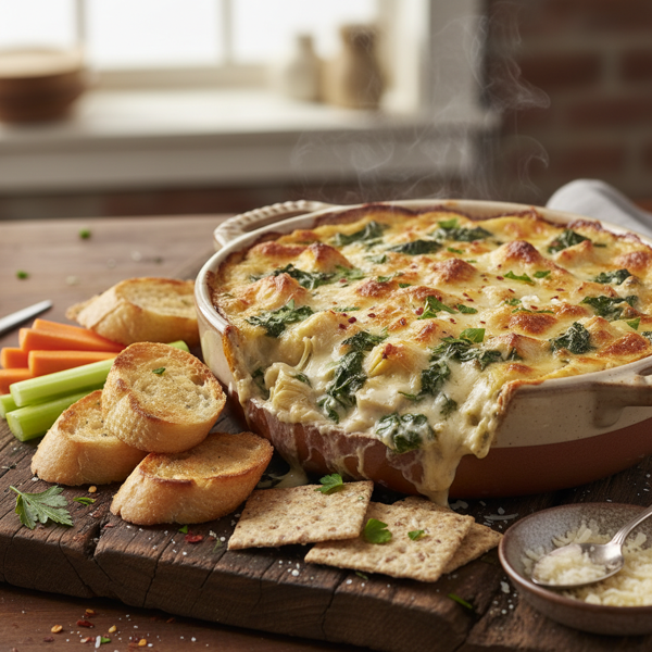 Savory Spinach & Artichoke Cream Dip recipe