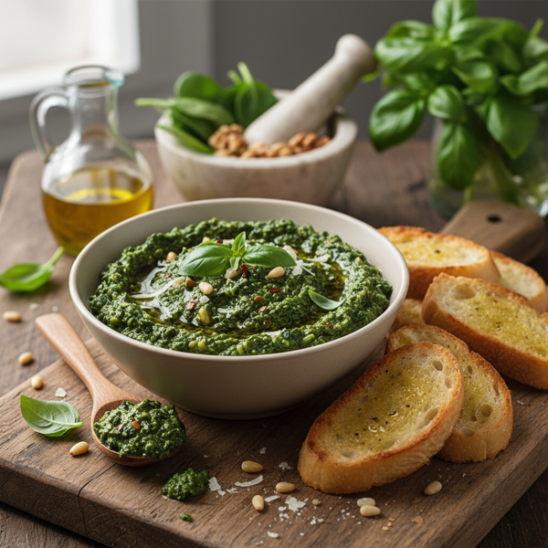 Savory Spinach & Nut Pesto recipe