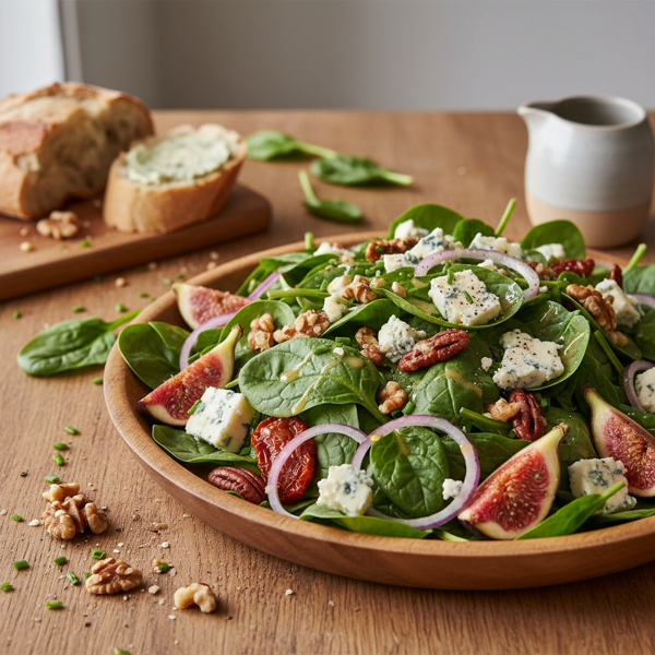Savory Spinach & Roquefort Delight Salad recipe