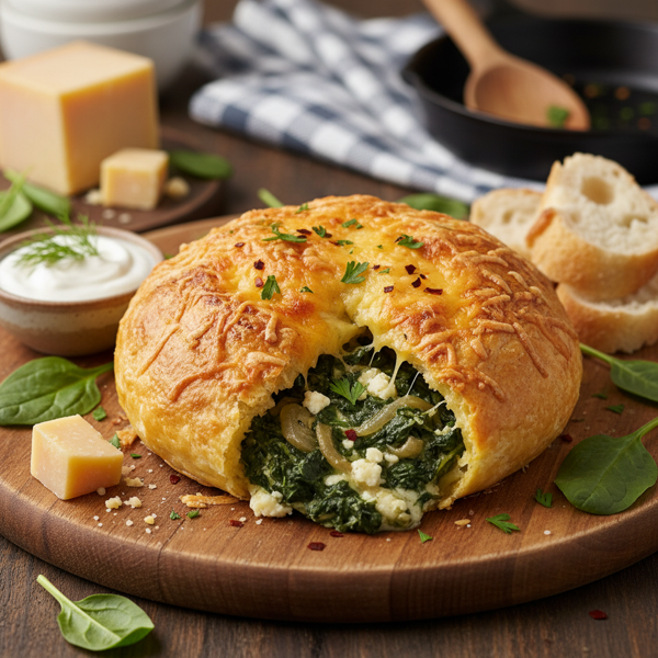 Savory Spinach and Cheddar Delight recipe