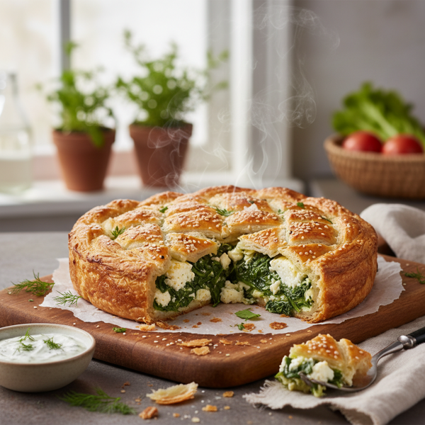 Savory Spinach and Cheese Puff Pastry Bake recipe