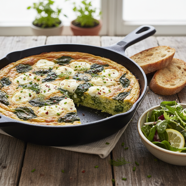 Savory Spinach and Ricotta Frittata Delight recipe