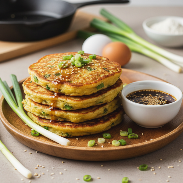 Savory Spring Onion Flapjacks recipe