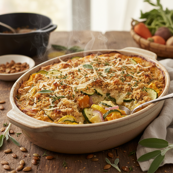 Savory Squash Delight Casserole recipe