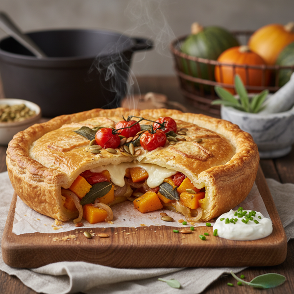 Savory Squash and Cheese Pie recipe