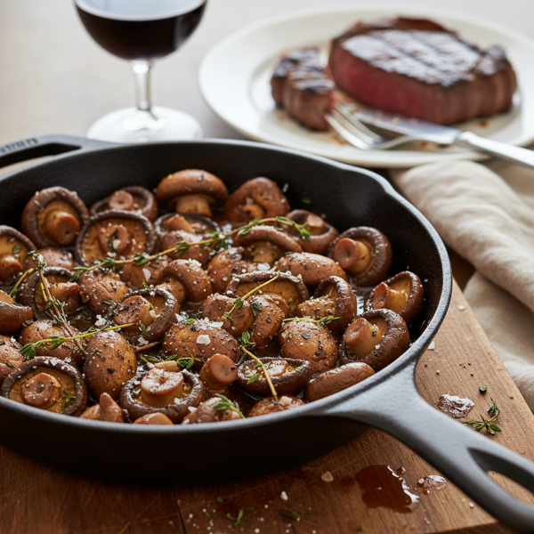 Savory Steakhouse Sautéed Mushrooms recipe