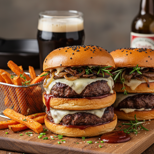 Savory Stout-Infused Burgers recipe