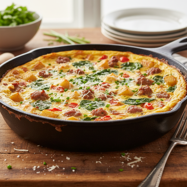Savory Stove Top Egg Casserole recipe