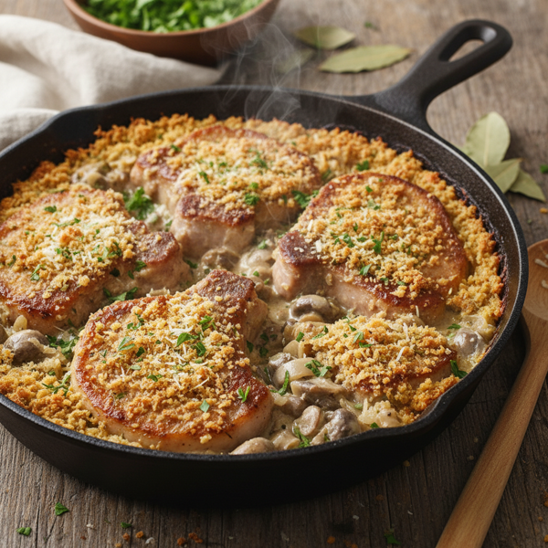 Savory Stove Top Pork Chop Casserole recipe