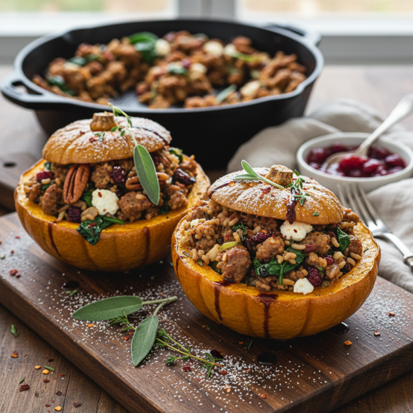 Savory Stuffed Acorn Squash Delight recipe