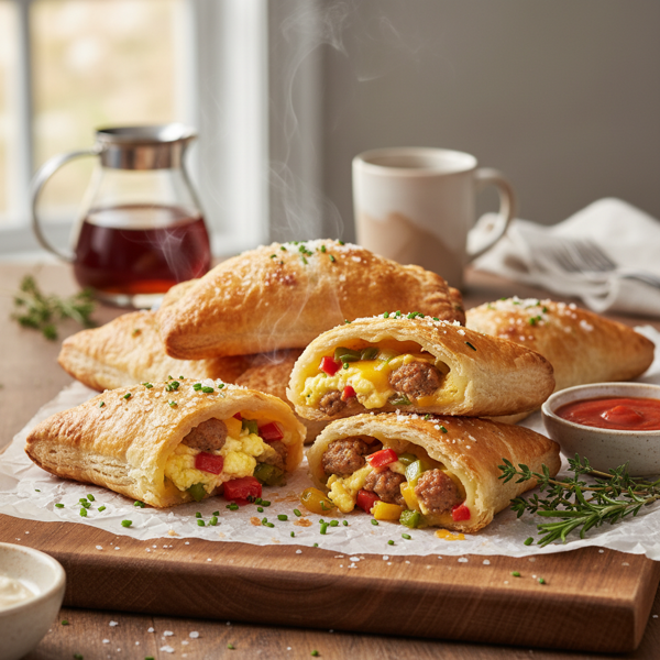 Savory Stuffed Breakfast Pockets recipe
