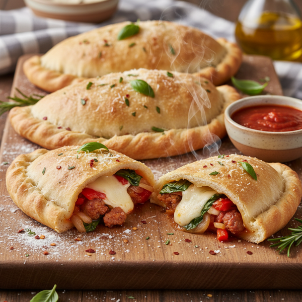 Savory Stuffed Calzones recipe