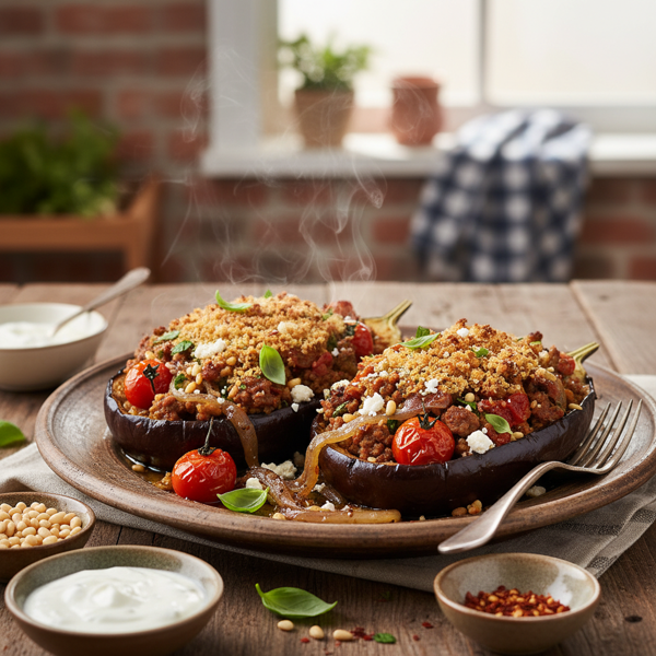 Savory Stuffed Eggplant Delight recipe