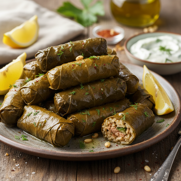 Savory Stuffed Grape Leaves (Dolmades) recipe