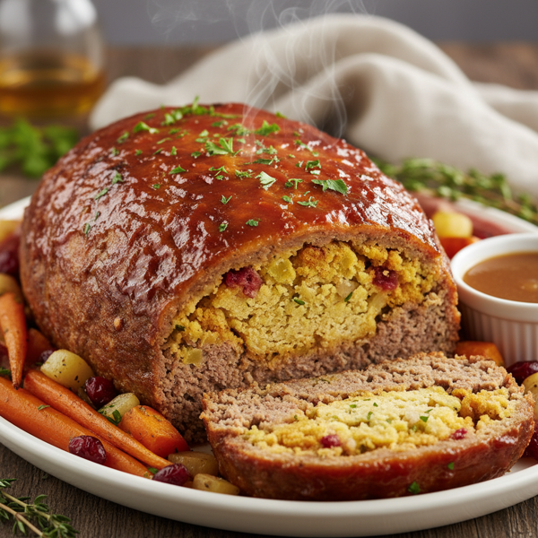Savory Stuffing Meatloaf Delight recipe