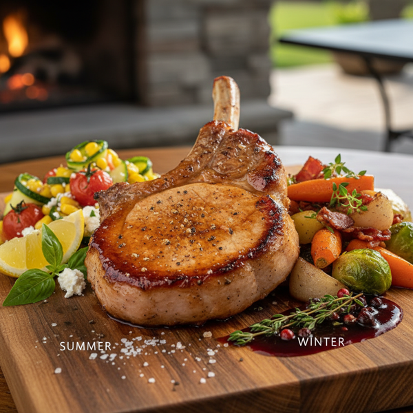 Savory Summer & Winter Pork Chop Delight recipe