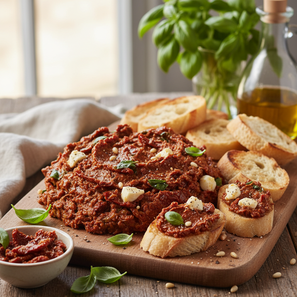 Savory Sun-Dried Tomato Basil Spread recipe