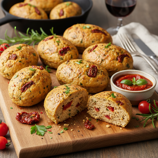 Savory Sun-Dried Tomato Turkey Loaves recipe