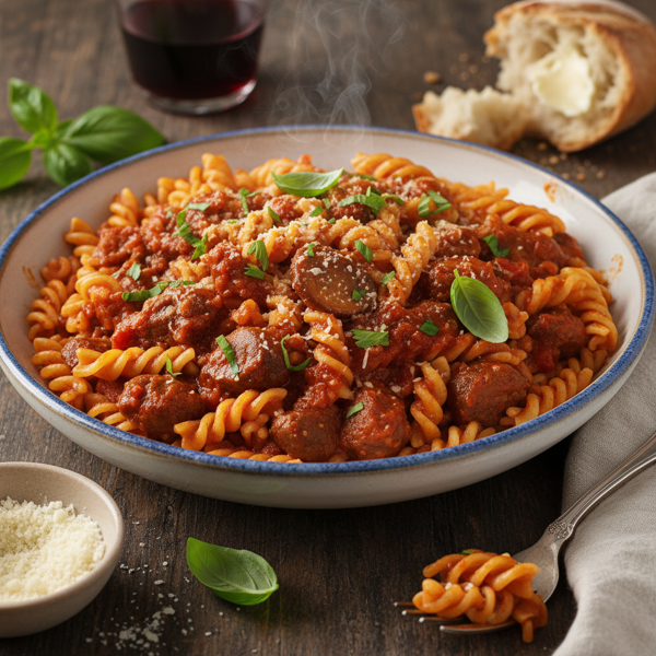 Savory Sunday Night Rotini Pasta recipe