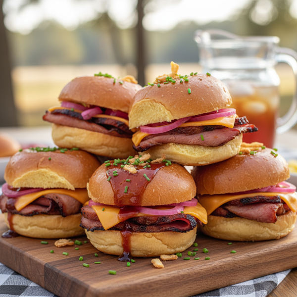 Savory Sweet Ham BBQ Sliders recipe