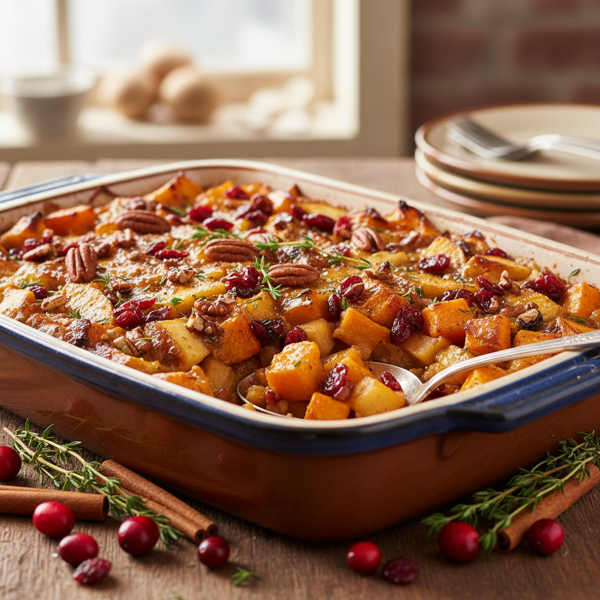 Savory Sweet Potato, Apple, and Cranberry Delight recipe