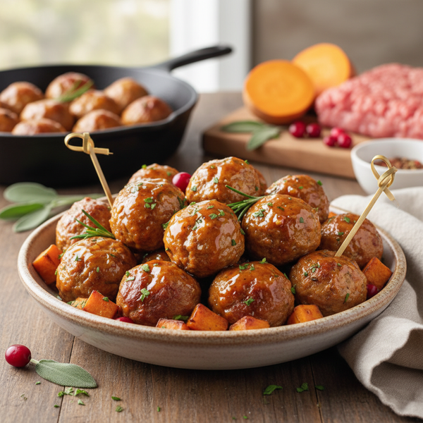 Savory Sweet Potato & Turkey Meatballs recipe