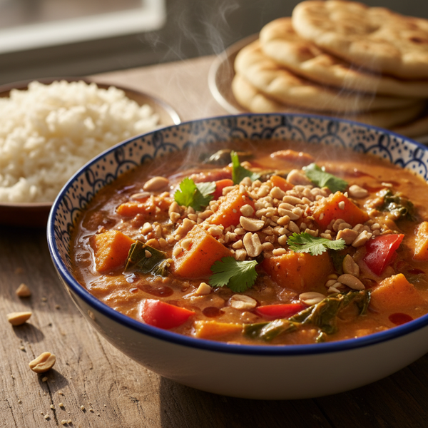 Savory Sweet Potato and Peanut Butter Stew recipe