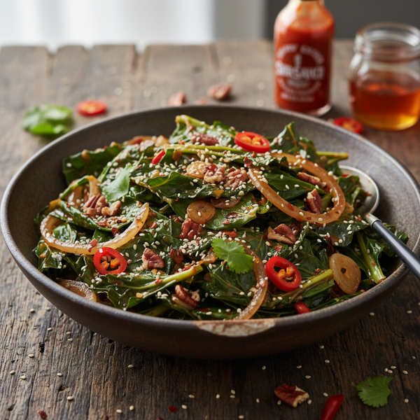 Savory Sweet Sriracha Collard Greens recipe