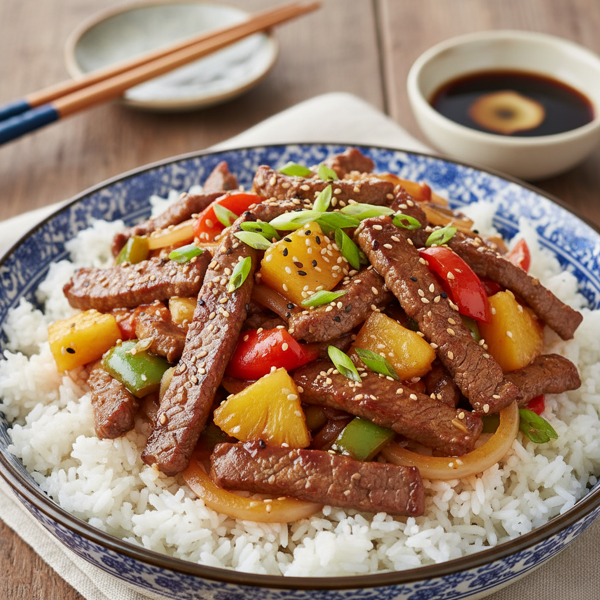 Savory Sweet and Sour Sirloin Stir-Fry recipe