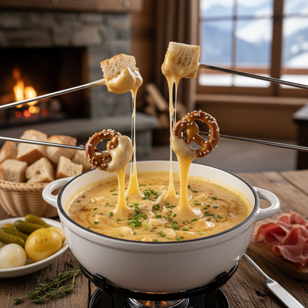 Savory Swiss Beer Fondue Delight recipe