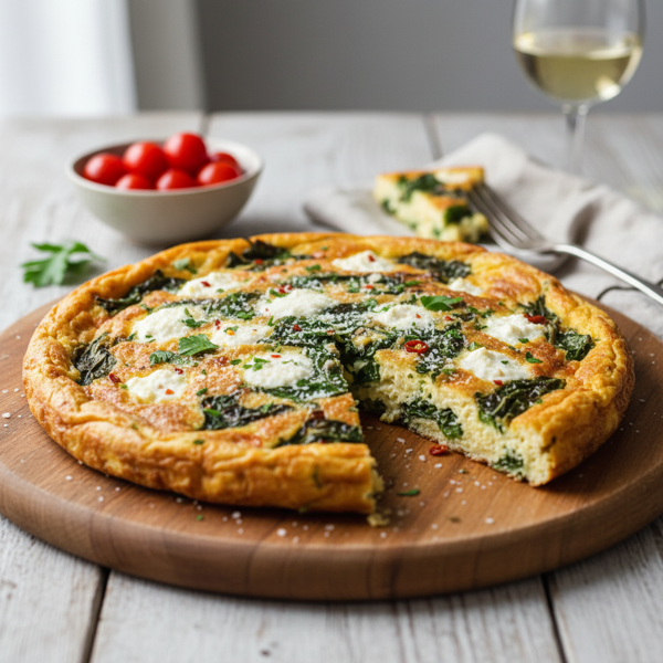 Savory Swiss Chard and Ricotta Frittata recipe