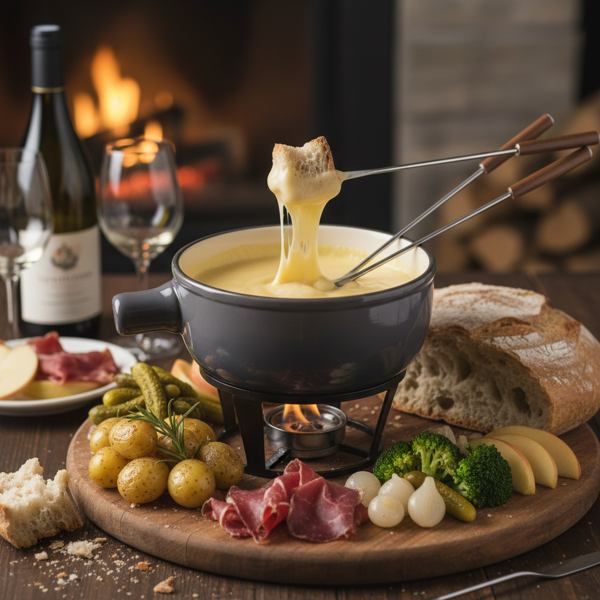 Savory Swiss Cheese Fondue Extravaganza recipe