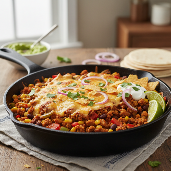 Savory TVP Taco Skillet Delight recipe