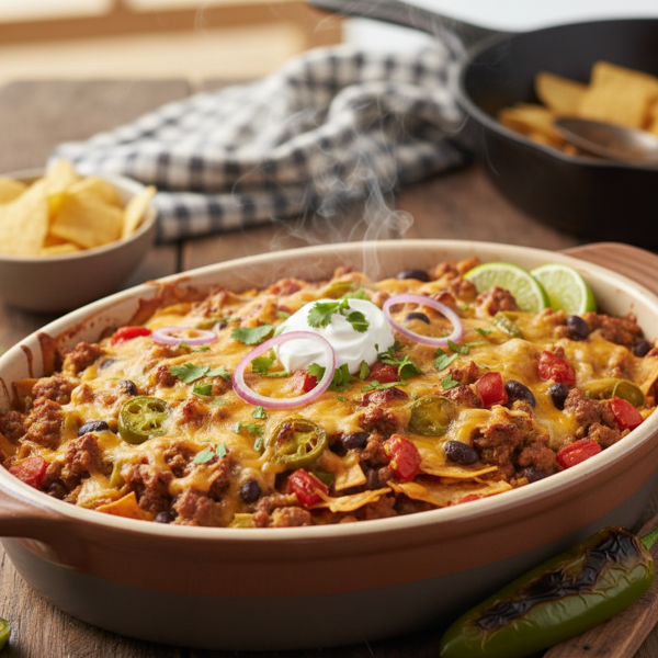 Savory Taco & Chile Casserole Delight recipe