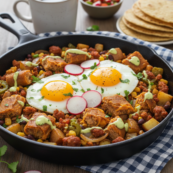 Savory Tamale Breakfast Hash recipe