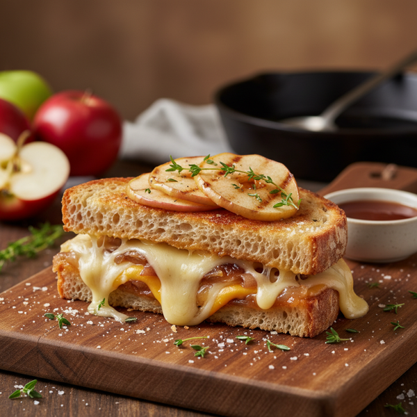 Savory Tart Apple Grilled Cheese Delight recipe