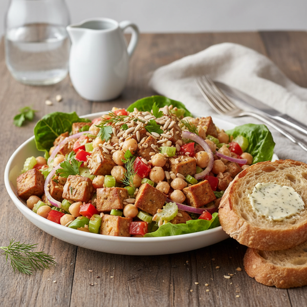 Savory Tempeh Chickpea Salad recipe