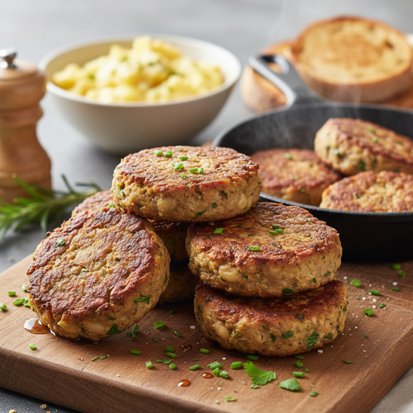 Savory Tempeh and White Bean Breakfast Sausage Patties recipe