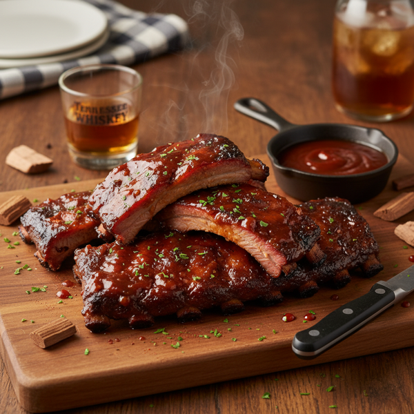 Savory Tennessee Whiskey Barbecued Ribs recipe