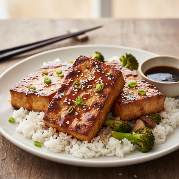 Savory Teriyaki-Glazed Tofu Steaks recipe