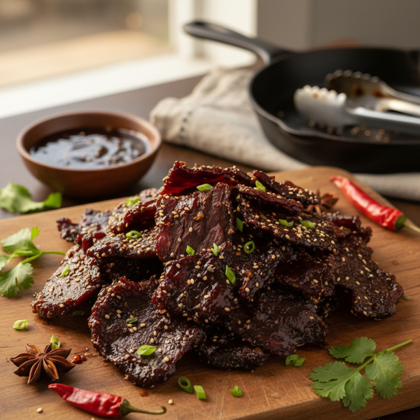 Savory Teriyaki Carne Asada Jerky recipe