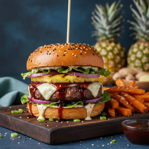 Savory Teriyaki Cheeseburgers recipe